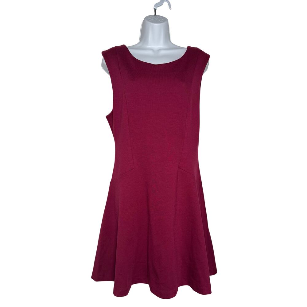 Free People Magenta Sleeveless Cha Cha Mini Dress Size LARGE